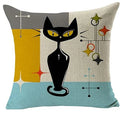 Ljojo Linen Cat Pillowcase 45x45 - Home Decor Cover for Sofa Bed