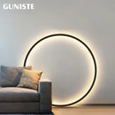 Ljojo LED Round Ring Wall Lamps Modern Home Decor for Living Room and Bedroom