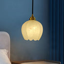 Light Luxury Copper Marble Chandelier - Elegant Bedroom Pendant Lighting by Ljojo