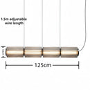 Nordic Long Stripe Led Chandelier Glass Pendant Lamp by Ljojo