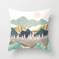 Ljojo Mint Green Geometric Animal Print Pillowcase for Home and Office Decor