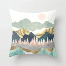 Ljojo Mint Green Geometric Animal Print Pillowcase for Home and Office Decor