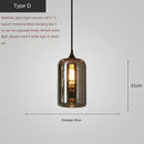 Modern Smoky Gray Glass Chandelier for Dining Kitchen Living Room Ljojo Nordic Pendant Light