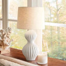 Ceramic Table Lamps White for Living Room Bedroom by Ljojo