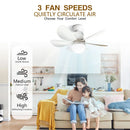Ljojo 30W/40W LED Ceiling Fan with Remote Control and Dimming Function