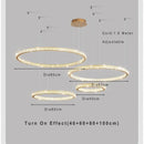 Modern Led Chandelier Pendant Light for Living Room, Ljojo Acrylic Indoor Lighting Fixture.