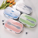 Ljojo Silicone Lunch Box Spoon Portable Bento Container 900ml