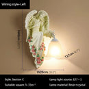 Ljojo Modern Angel Wall Light LED Gold Resin Sconce Lamp