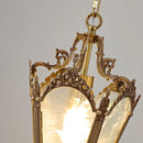 French-Style Retro Copper Glass Chandelier - Small Hanging Lamp by Ljojo