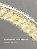 Ljojo Luxury Crystal Chandelier: High-End Dimmable Pendant Lamp