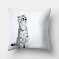 Cute Cat Print Cushion Cover for Sofa Decor by Ljojo