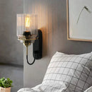 LED Wall Lamp American Retro Industrial Style Glass Bedside Nordic Bedroom Light Ljojo