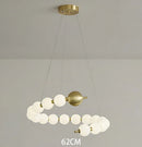 Modern French Cream Pearl LED Pendant Light Chandelier for Living Room by Ljojo