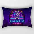 Ljojo 30x50cm Gamer Handle Print Pillowcase for Sofa, Car Seat, Gaming Room