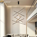 LED Modern Minimalist Stair Chandelier Strip Light for Villa Living Room by Ljojo