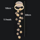 Crystal LED Chandelier - Luxury High-Rise Stairs Lighting by Ljojo