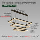 Nordic Square Pendant Lights Dimmable for Living Room - Ljojo