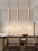 Ljojo Travertine Cylinder Pendant Lamp for Bedroom Dining Room Kitchen Island