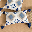 Boho Loop Tufted Tassel Pillow Cover for Home Decor by Ljojo