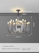 Luxury Crystal Chandelier Nordic Style Modern Glass Pendant Light by Ljojo