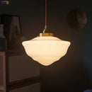 Ljojo 30cm Glass LED Pendant Lights with Copper Socket for Modern Interiors
