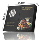 Golden Black Cutlery Set 24Pcs Stainless Steel Knife Fork Spoon Tableware Ljojo