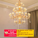 European Jade Lamp Crystal Pendant Lights French LED for Luxury Grand Hotel Staircase by Ljojo