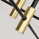 Ljojo LED Gold Black Chandelier for Bedroom Living Room - Creative Ceiling Pendant Light