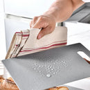Ljojo Marble-Patterned Double-Sided Chopping Board Set with Stand