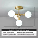 Ljojo LED Copper Glass Ball Ceiling Chandeliers for Modern Home Decor