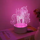 3D Unicorn Night Light Creative Bedroom Atmosphere Decoration Mini Gift Ljojo