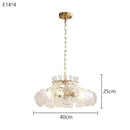 Ice Melting Flower Retro French Glass Chandelier - Luxury Bedroom Bedside Pendant Light