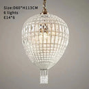American Luxury Crystal Pendant Lights French Balloon Suspension Lights for Baby's Room by Ljojo