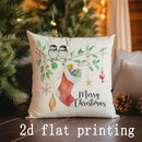 Christmas-themed Cartoon Pillow Covers for Sofa, Bedroom, Car by Ljojo