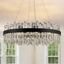Ljojo Gold Rectangle Crystal Chandelier for Dining Room | Modern Kitchen Island Ceiling Light