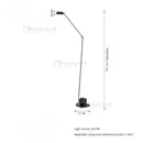 Adjustable Swing Arm Floor Lamp LED Reading Modern Italian Design for Living Room by Ljojo