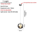 Nordic Luxury Glass LED Pendant Chandelier for Bedroom & Dining Room by Ljojo