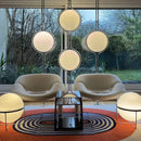 2026 Chrome Metal Floor Lamp White Acrylic Ball LED Standing Light for Living Room by Ljojo