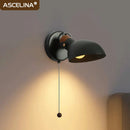 Ljojo Macaron Nordic Iron Wall Lamp | Rotatable LED Light for Home Decor