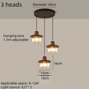 French Retro Staircase Chandelier Solid Wood and Glass for Luxe Staircase Decor by Ljojo