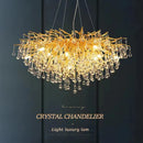 Ljojo Luxury Crystal Pendant Chandelier for Living Room Dining Bedroom