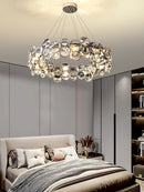Ljojo Modern Crystal Chandelier Luxury Villa Living Room Ceiling Hanging Lamp