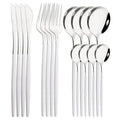 Ljojo 16-Piece Stainless Steel Cutlery Set Dinnerware Flatware Kitchen Tableware