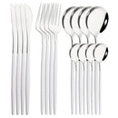 Ljojo 16-Piece Stainless Steel Cutlery Set Dinnerware Flatware Kitchen Tableware