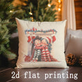 Festive Christmas Cushion Covers by Ljojo - Ideal for Sofa, Bedroom, Car Home Decor