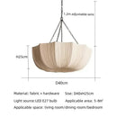 Ljojo Minimalist Retro Fabric Pendant Light Modern Chandelier for Living Room Dining Bedroom