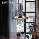 Industrial Retro LED Pendant Lamp Metal Chandelier for Stylish Indoor Lighting - Ljojo