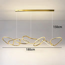 Ljojo Modern Minimalist Circular Hollow Staircase Chandelier for High Ceiling Living Room