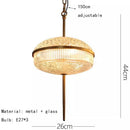 Champagne Glass Pendant Light Gold Metal Hanging Lamp for Dining Room by Ljojo
