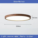 LED Wood Grain Ceiling Light | Modern Circular Ultra-thin Surface Lamp for Home Decoration